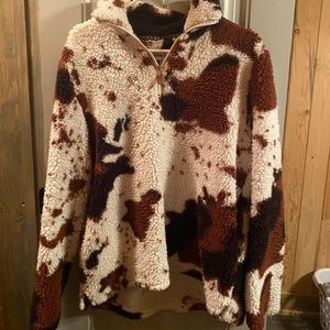 cow Print pullover